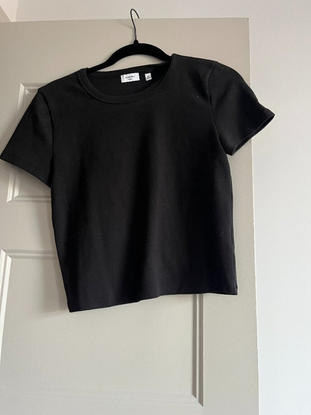 Aritzia Sunday Best Little Ribbed T-Shirt Black M